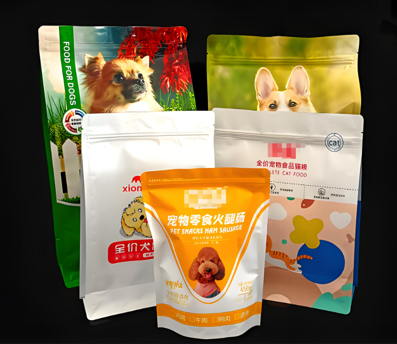 Pet food packaging bag